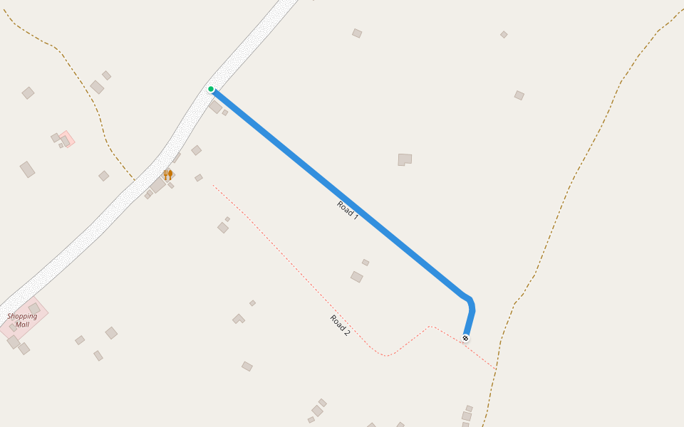 Road 1 walking route map in Kabaigarire