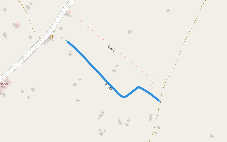 Road 2 walking route map in Kabaigarire