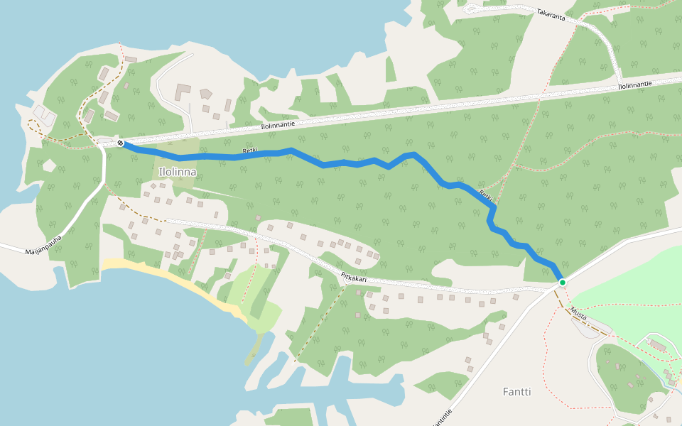 Retki walking route map in Raahe
