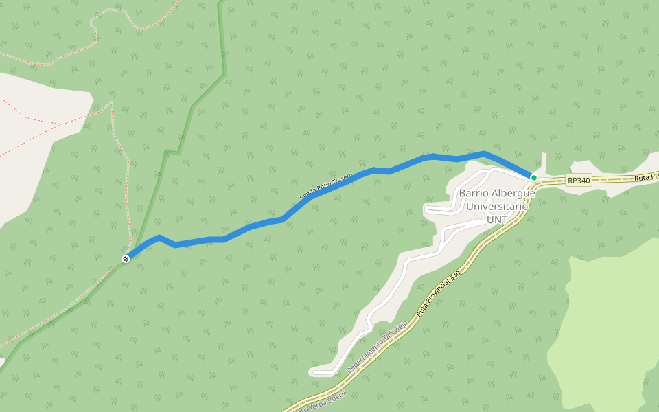 Senda Patio Trasero walking route map in Puerta de San Javier