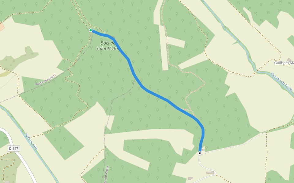 vtt2012 walking route map in Payra-sur-l'Hers