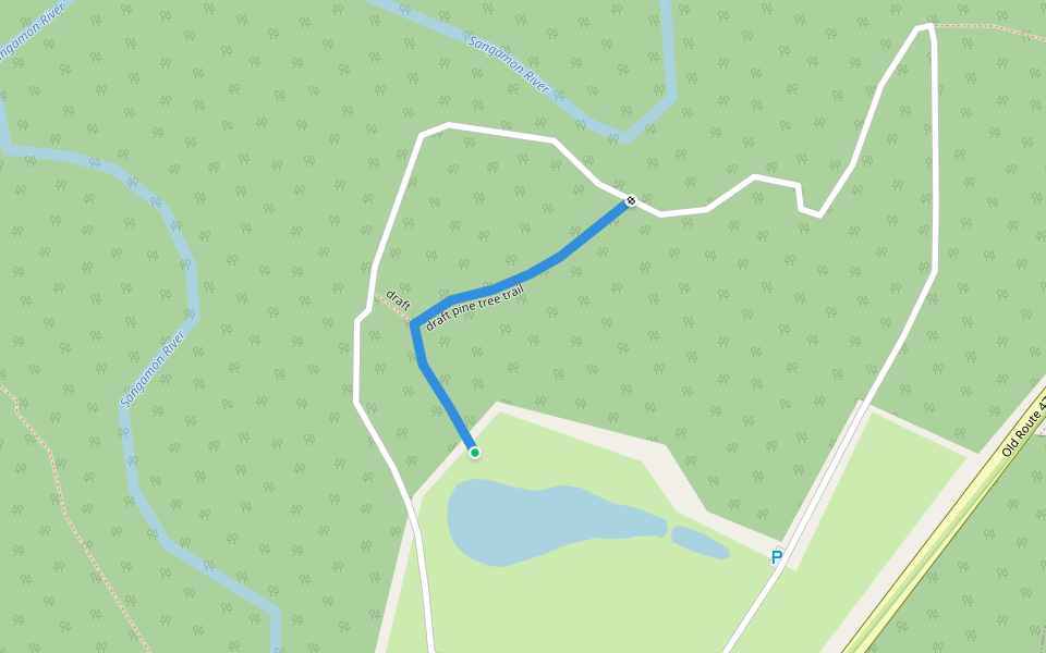 draft pine tree trail walking route map in Monticello