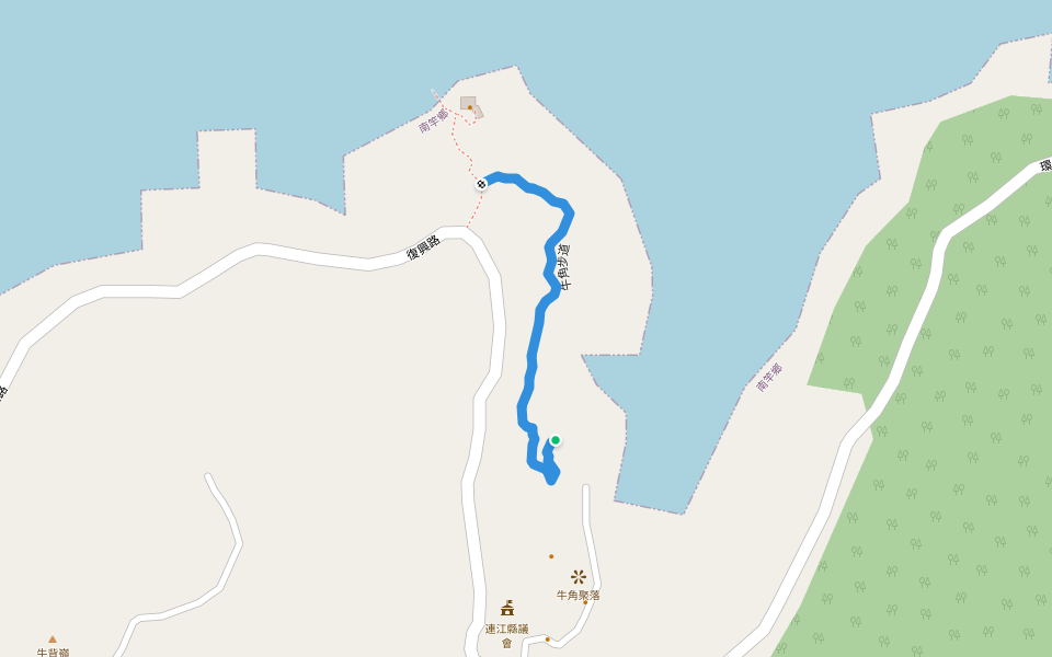 牛角步道 walking route map in Nangan