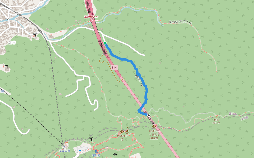車力道コース walking route map in Futtsu