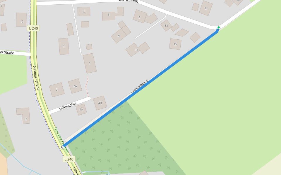 Krempelstieg walking route map in Bergen