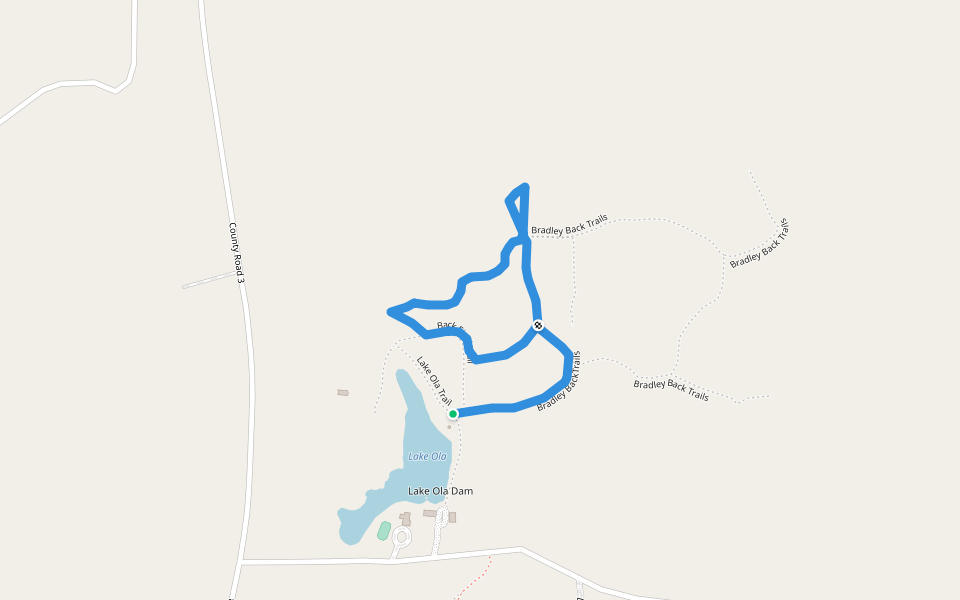 Bradley BackTrails walking route map in Millry