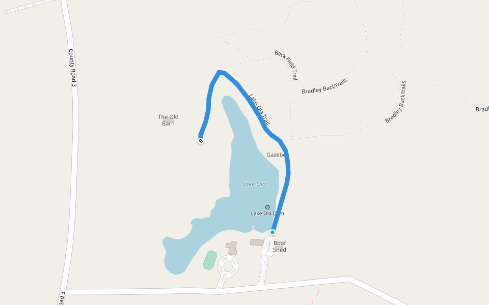 Lake Ola Trail walking route map in Millry
