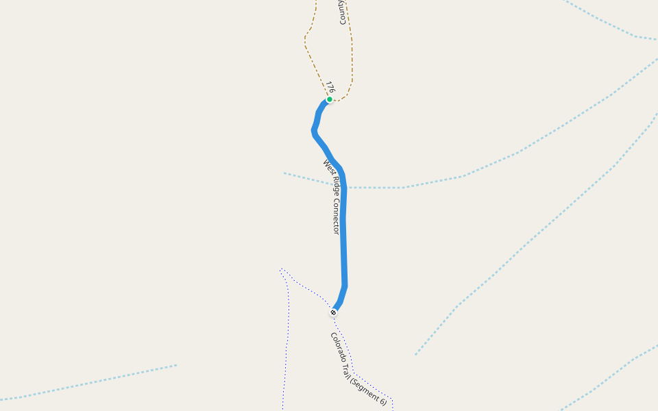 West Ridge Connector walking route map in Keystone