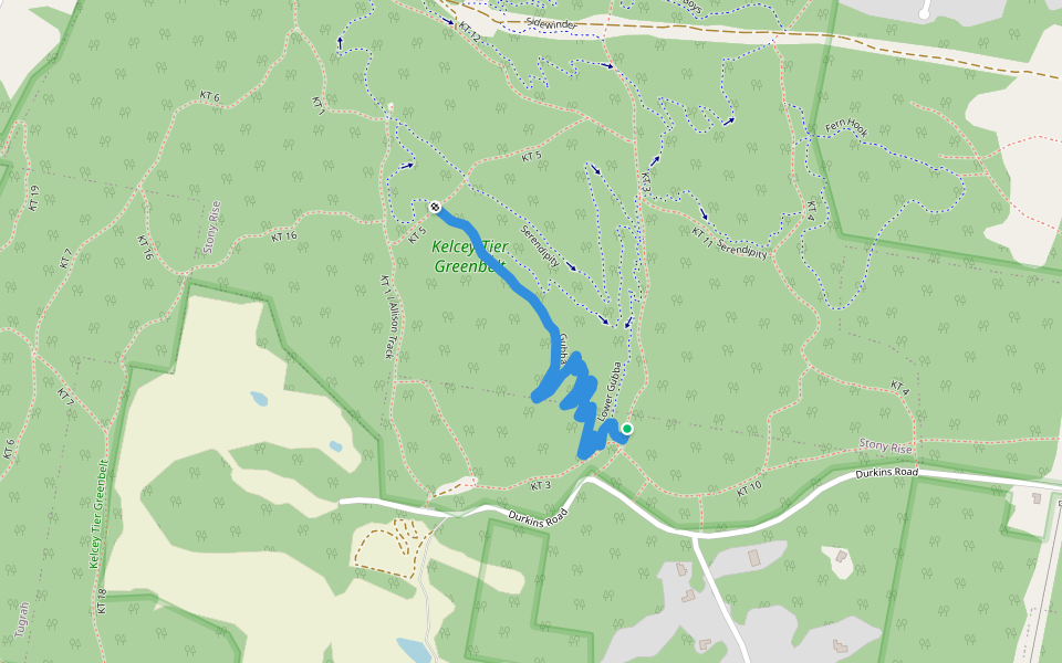 Gubba walking route map in Quoiba