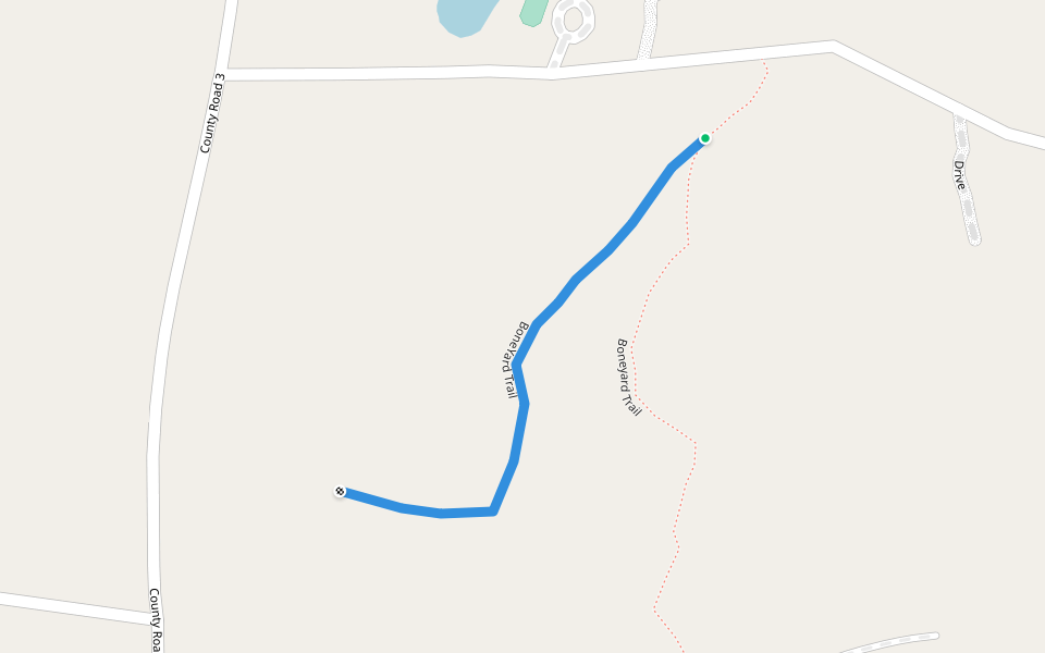 BoneYard Trail walking route map in Millry