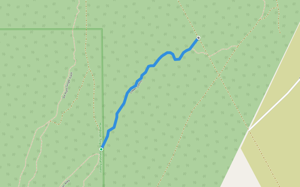 Lower Slalom walking route map in Ely