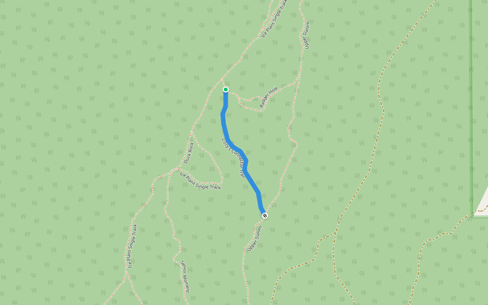 Lizzy's Connector Trail walking route map in Ely