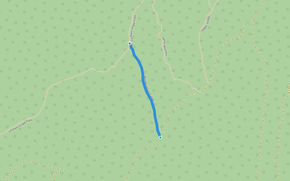 Mid Mountain Cutoff walking route map in Ely
