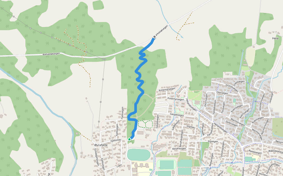 Hestestien walking route map in Jørpeland