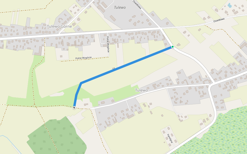 Le walking route map in Rybno