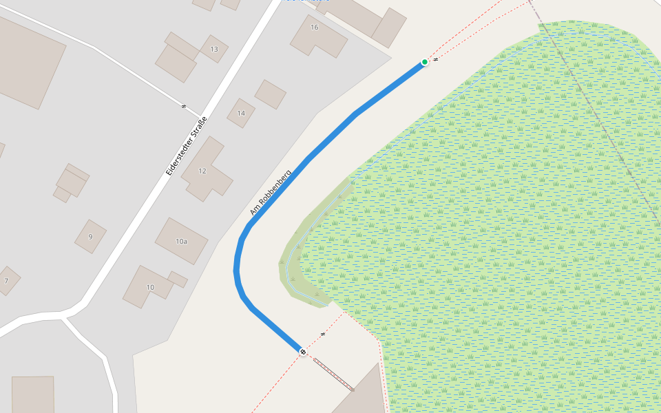 Am Robbenberg walking route map in Tönning