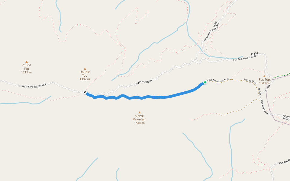 Grave Mountain Trail walking route map in Chilhowie