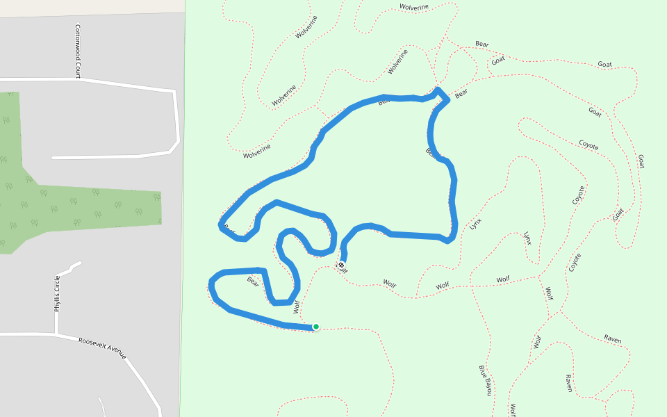 Bear walking route map in Soldotna
