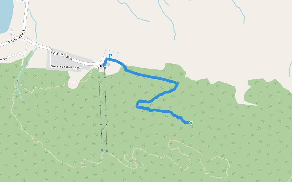Sentier polyvalent RAT-RAQ walking route map in Hébertville