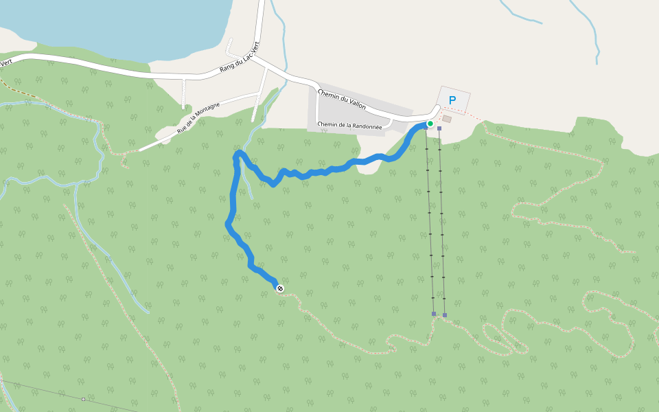 La Sportive walking route map in Hébertville