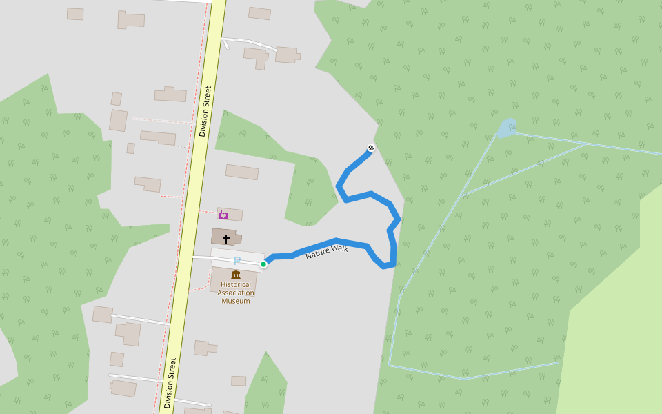 Nature Walk walking route map in Kelleys Island
