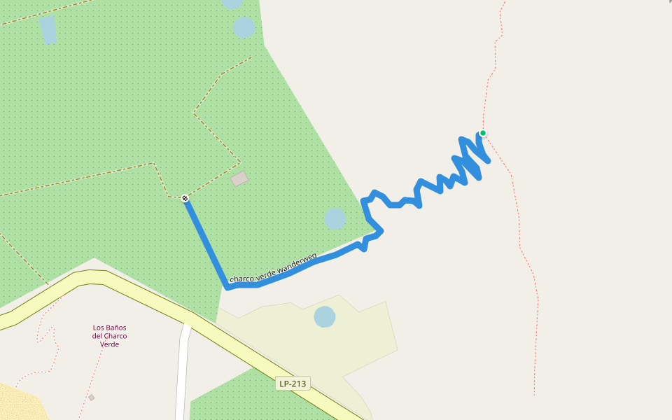 charco verde wanderweg walking route map in Los Llanos