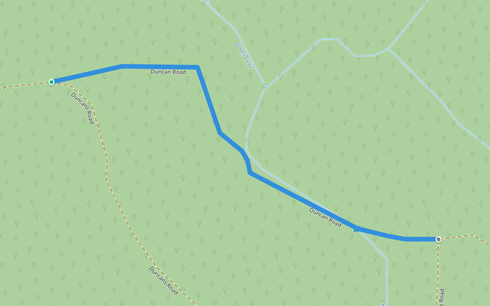Duncan Road walking route map in Mallacoota