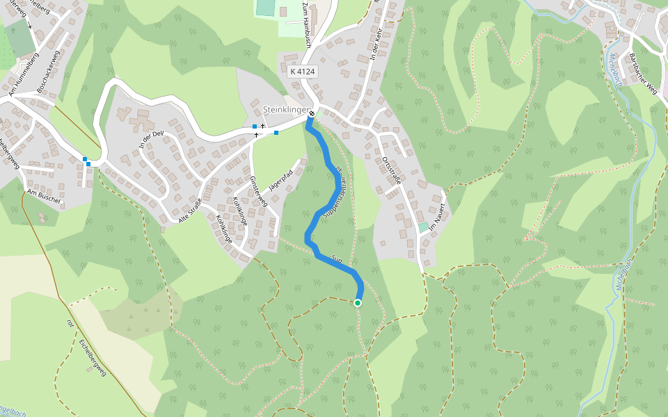 Suppenschüsseltrail walking route map in Weinheim