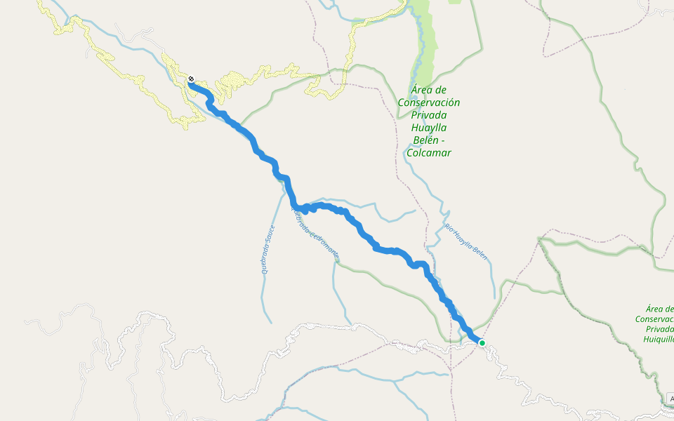 Yumal Pass - Gran Vilaya Lanche - Congon Trail walking route map in Chachapoyas
