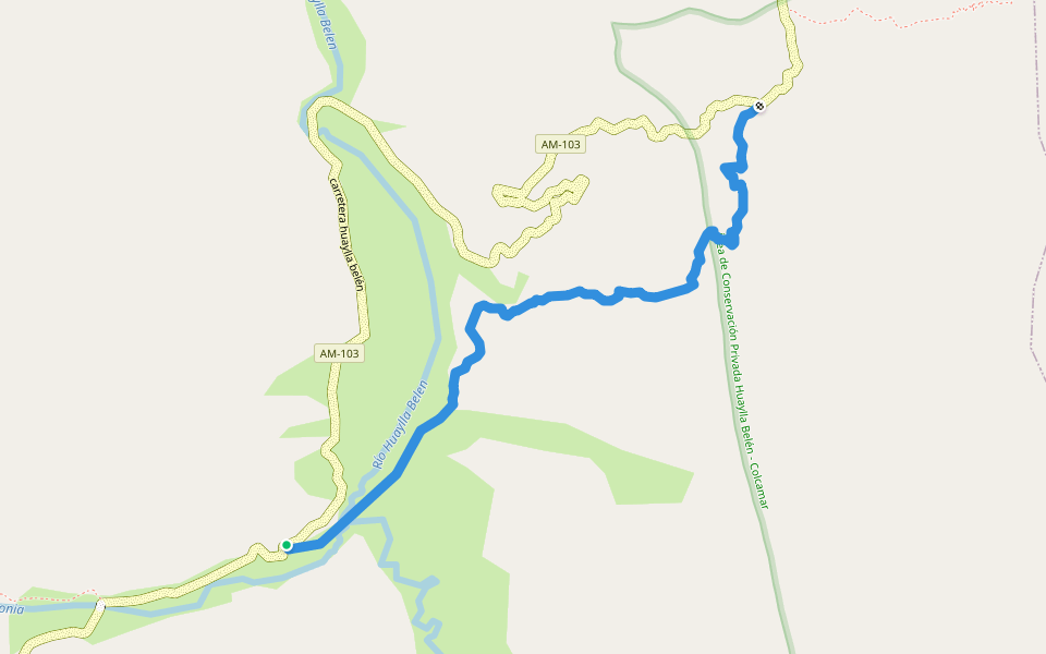 Trail walking route map in Shayuyo