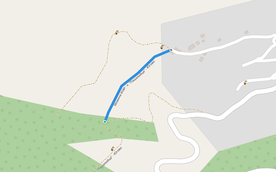 Момина вода - х. "Пашалийца" - Югово walking route map in Yugovo
