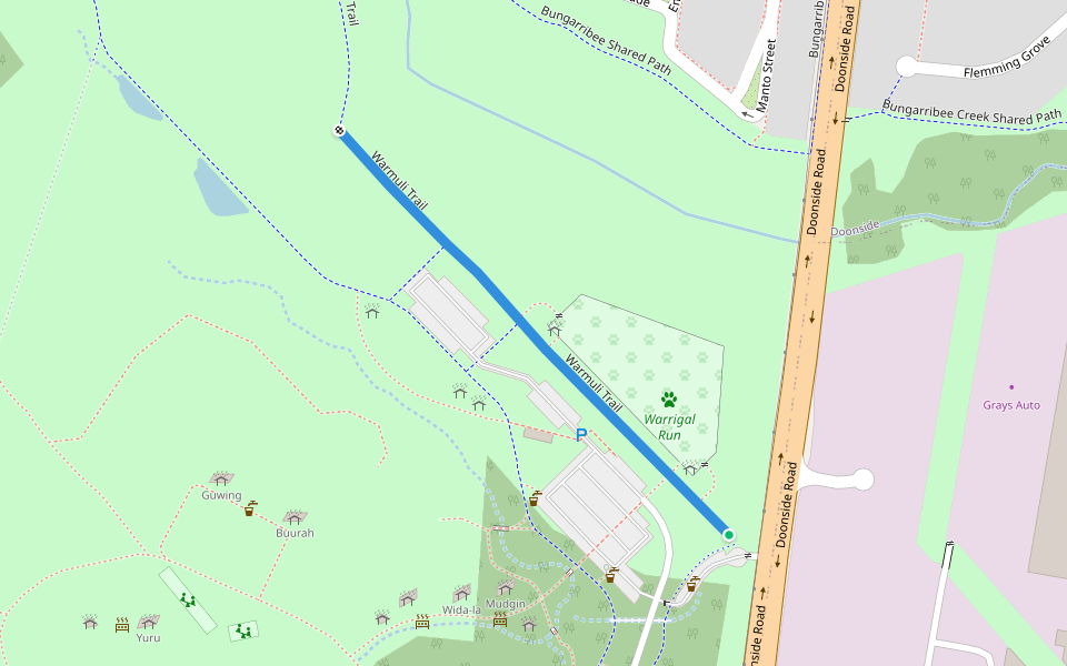 Warmuli Trail walking route map in Arndell Park