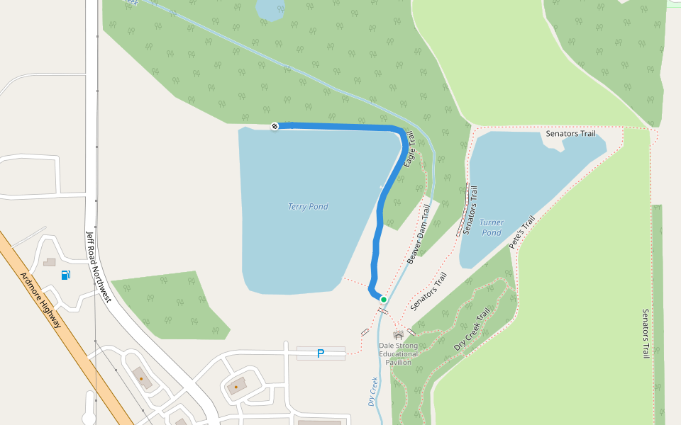 Eagle Trail walking route map in Harvest