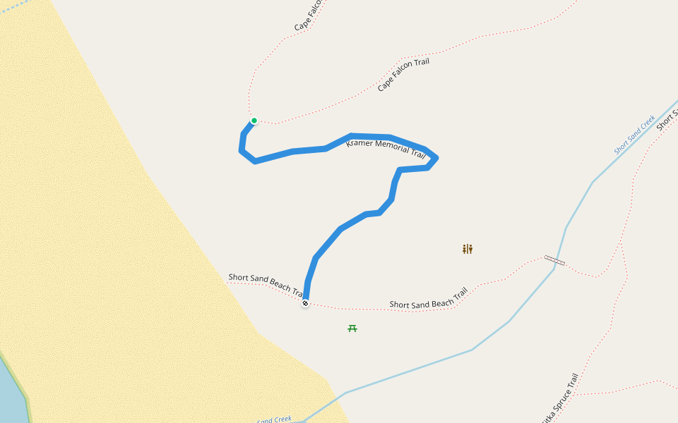 Kramer Memorial Trail walking route map in Nehalem