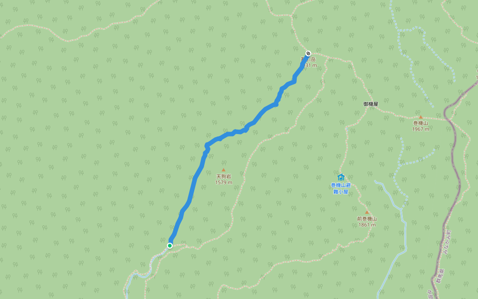 天狗尾根コース walking route map in Minamiuonuma