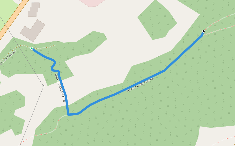 Sentiero Collet-Cotantin walking route map in Oulx