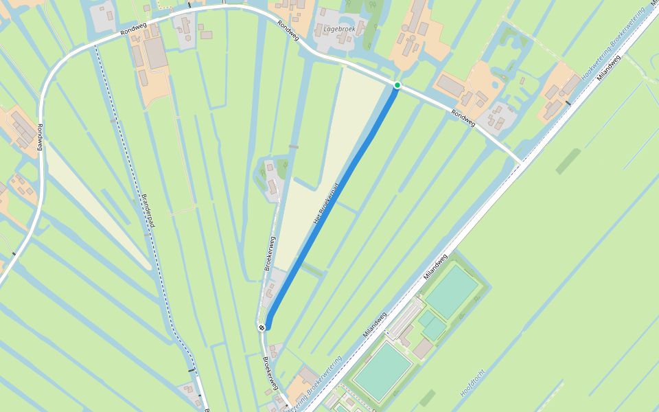 Het Broekerpad walking route map in Zegveld