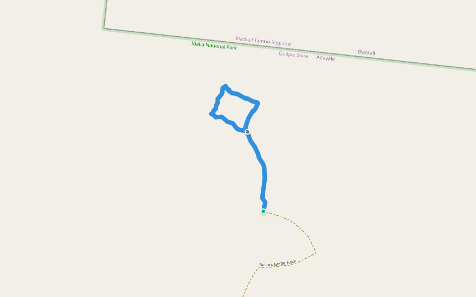 Bullock Gorge Walk walking route map in Adavale