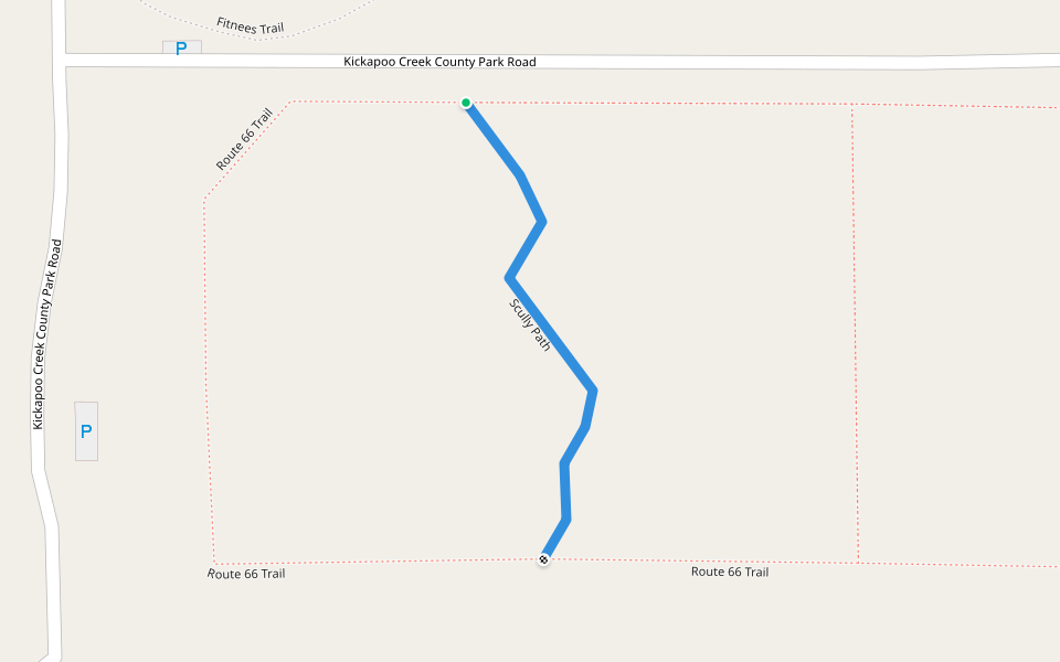 Scully Path walking route map in Lincoln