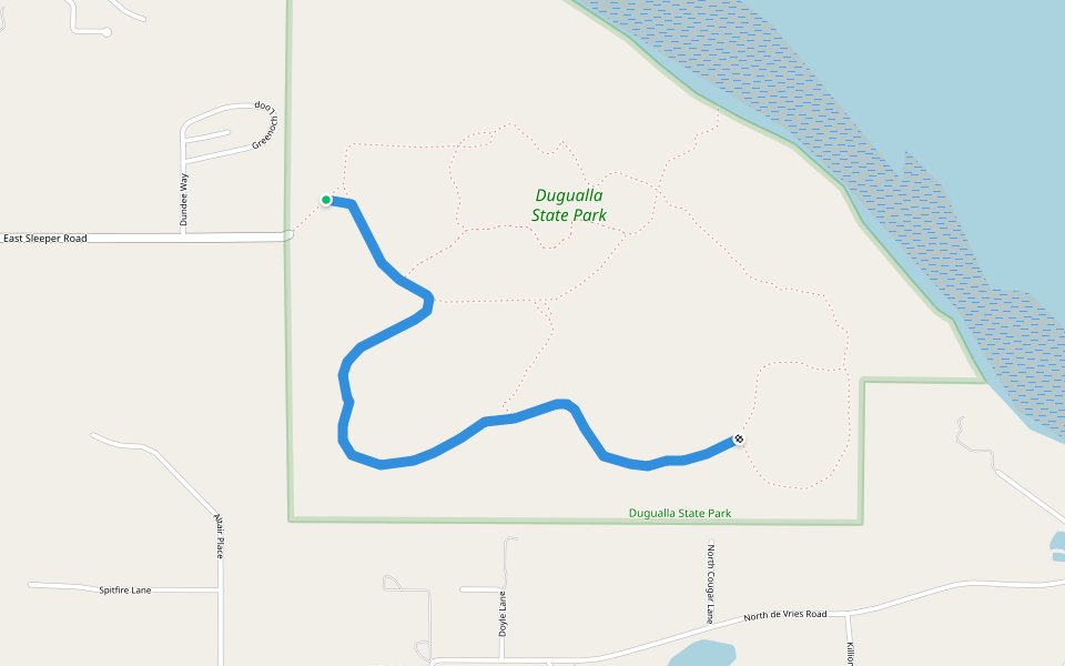 Wetland Trail walking route map in Oak Harbor