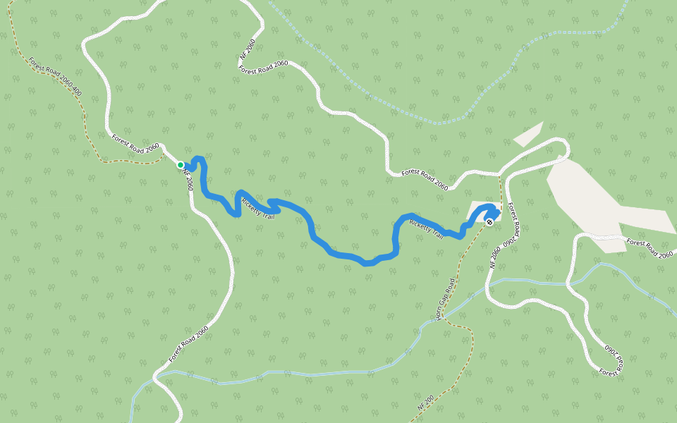 Ricketty Trail walking route map in Talent