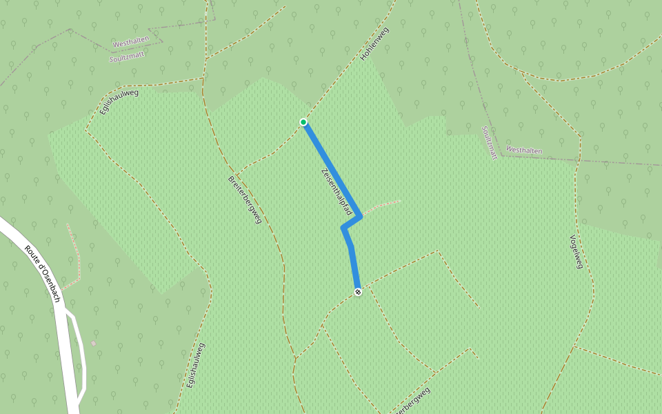 Zeisenthalpfad walking route map in Soultzmatt