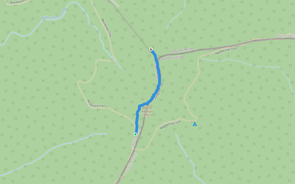 Jump Off Trail Walking and Running Gatlinburg, Tennessee Pacer