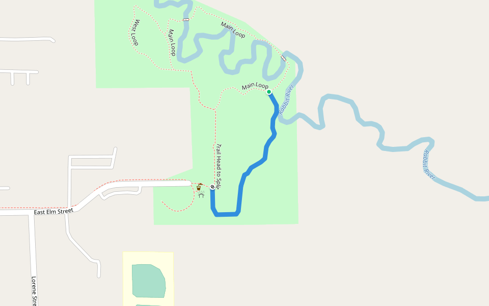 South west Loop walking route map in Wayland