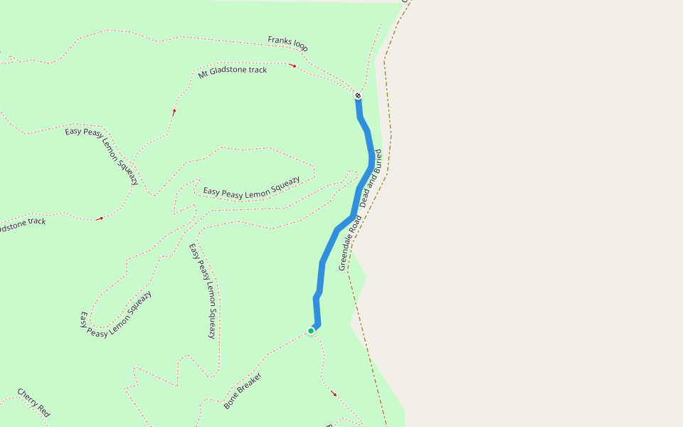 Dead and Buried walking route map in Cooma