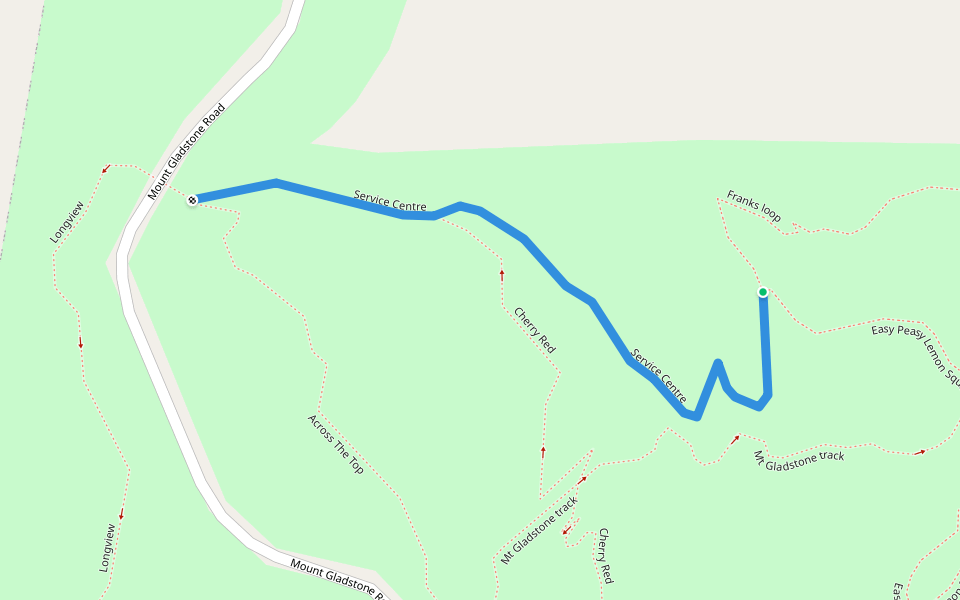 Service Centre walking route map in Cooma