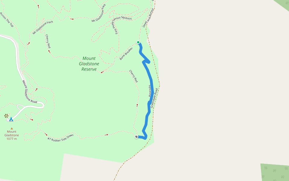 Fenceline walking route map in Cooma