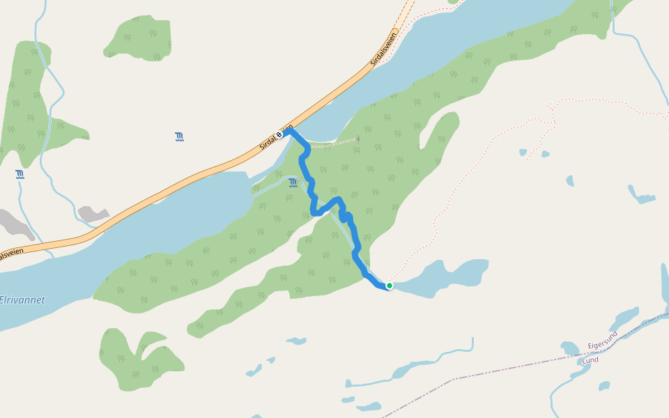 Opp fra stemmen walking route map in Ualand