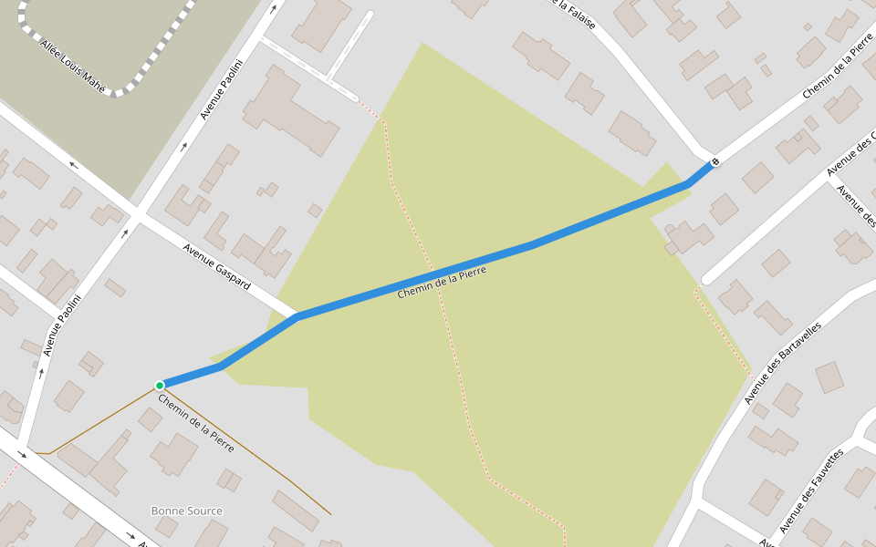 Chemin de la Pierre walking route map in Pornichet