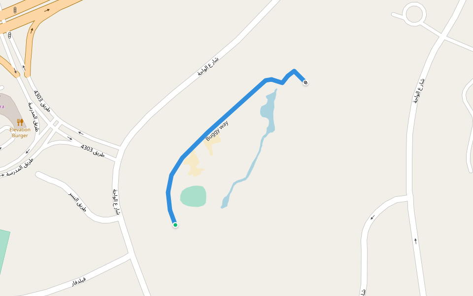 Buggy way walking route map in Riffa